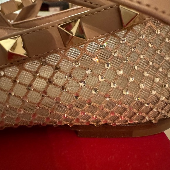 VALENTINO GARAVANI ROCKSTUD MESH BALLERINA WITH CRYSTALS - Picture 7 of 12